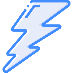 Icono de reparación de aire acondicionado con rayo y herramienta